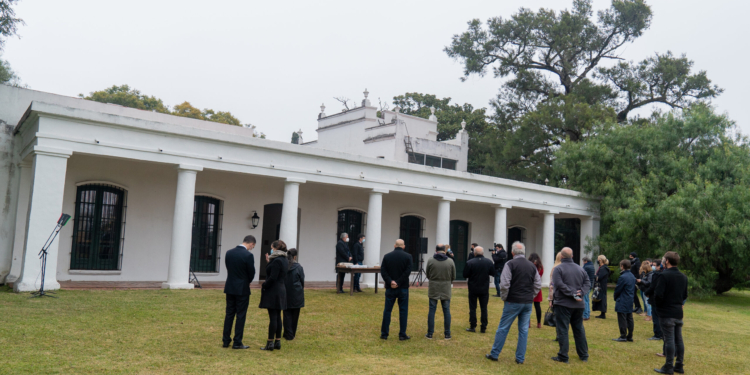 Una imagen de la visita de Gerardo Morales a San Isidro