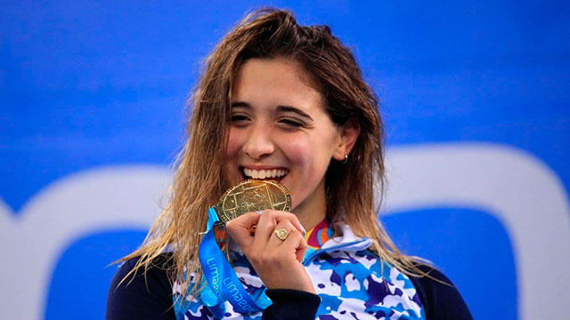 Delfina Pignatiello (21) es una de las apuestas de la delegación argentina en natación. Obtuvo la clasificación en Lima 2019, aunque estuvo cerca de dejar el deporte por la postergación de los Juegos Olímpicos (Depor)