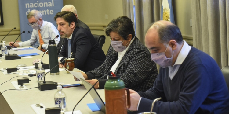 La paritaria de hoy, donde se llegó a un acuerdo con los docentes