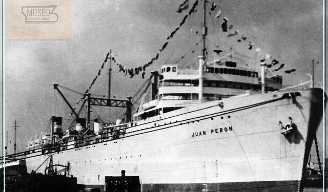 A partir de 1950 y hasta 1955, el ballenero Juan Perón fue el mayor buque factoría del mundo (Museo ARS)