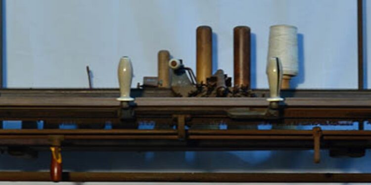 Antigua máquina perteneciente a la Hilandería The Pattent Knitting Company (Museo 1871)