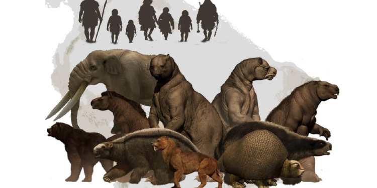 Hoy podemos saber que perezosos gigantes, caballos, elefantes, armadillos, camélidos y otros grandes animales de entre 44 kilos y varias toneladas de peso, que se extinguieron hace más de 11.000 años, fueron el principal alimento de los primeros pobladores de Sudamérica (Crédito: UNLP Investiga)